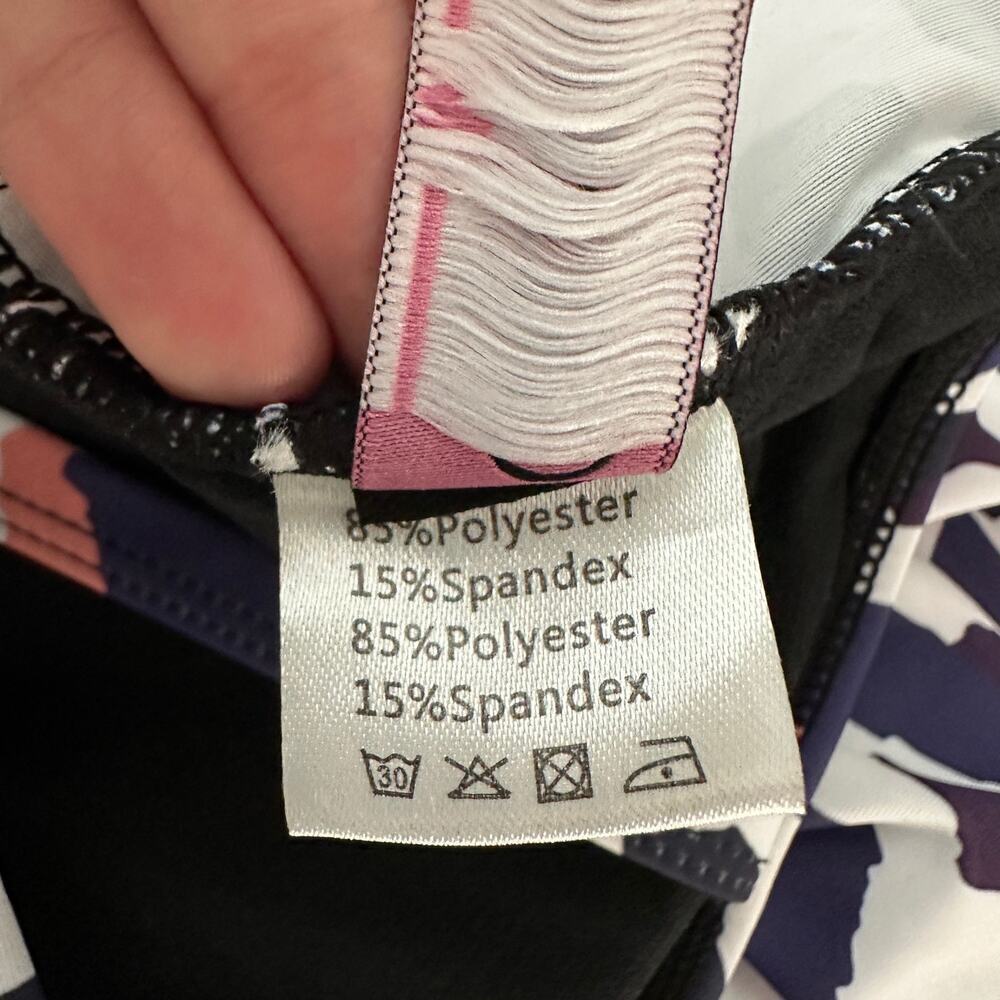 NWT Curlbiuty White Printed Sweetheart Neck Padded Swim Tankini Top Size Medium - Picture 5 of 12